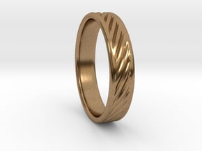 Hollow lines Ring in Natural Brass