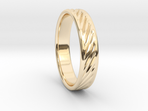 Hollow lines Ring in 14k Gold Plated Brass