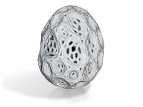 DRAW geo - alien egg 2 in White Natural Versatile Plastic: Small