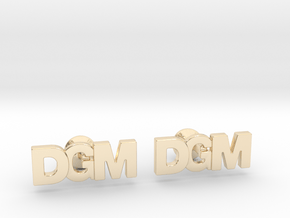 Monogram Cufflinks DGM in 14k Gold Plated Brass