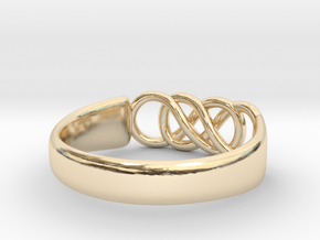 Double Infinity Ring 15.3mm Size4-0.5 in 14K Yellow Gold