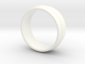 Ø 15.7mm Classic Beauty Ring Ø .618 Inch in White Processed Versatile Plastic