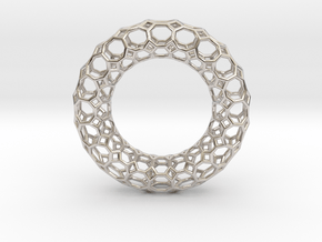 0484 Tilings [4,8,8] on Torus in Rhodium Plated Brass