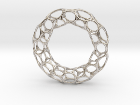 0483 Tilings [3,12,12] on Torus in Rhodium Plated Brass