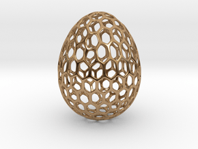 Honeycomb - Decorative Egg - 2.3 inch in Polished Brass