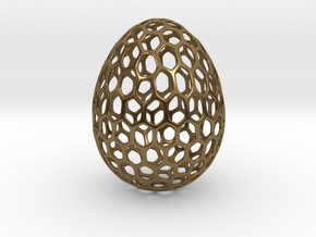 Honeycomb - Decorative Egg - 2.3 inch in Polished Bronze