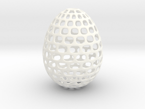 Running - Decorative Egg - 2.3 inches in White Processed Versatile Plastic