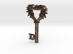 Black Lion Chest Key in Polished Bronze Steel