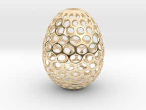 Aerate - Decorative Egg - 2.2 inches in 14K Yellow Gold