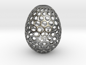 Aerate - Decorative Egg - 2.2 inches in Fine Detail Polished Silver