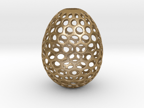 Aerate - Decorative Egg - 2.2 inches in Polished Gold Steel