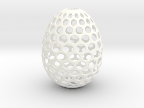 Aerate - Decorative Egg - 2.2 inches in White Processed Versatile Plastic