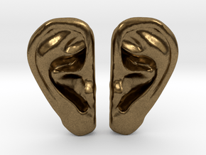 Ear Stud Earrings in Natural Bronze