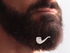 Pipe for beard - front wearing in White Natural Versatile Plastic