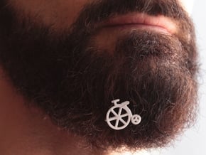 Old bike for beard - front wearing in White Natural Versatile Plastic
