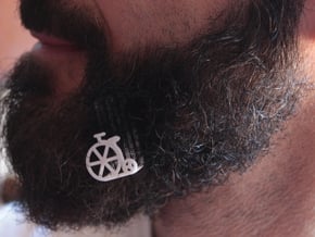Old bike for beard - lateral wearing in White Natural Versatile Plastic