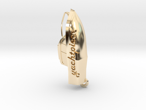 Yacht keychain in 14k Gold Plated Brass