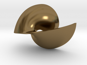 Golden Vortex Shell CW in Polished Bronze
