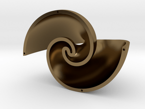 Golden Vortex Shell CCW in Polished Bronze