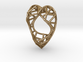The Diamond Heart ring size 7 1/2 US (17.75 mm) in Polished Gold Steel