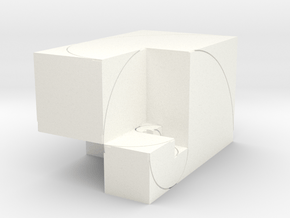CW Golden Rectangular Box in White Processed Versatile Plastic