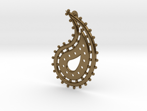 Paisley Pendant 1 in Polished Bronze