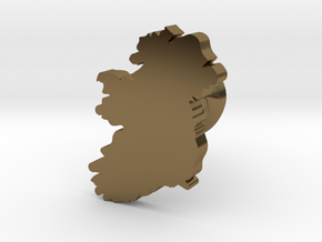 Ireland cufflink  in Polished Bronze