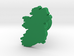 Ireland cufflink  in Green Processed Versatile Plastic