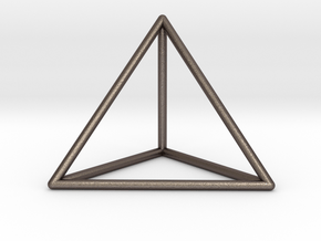 Prism Pendant in Polished Bronzed Silver Steel