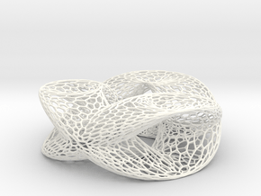 Honeycomb Double Trefoil in White Processed Versatile Plastic