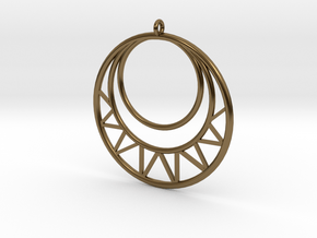 Circles Pendant in Polished Bronze