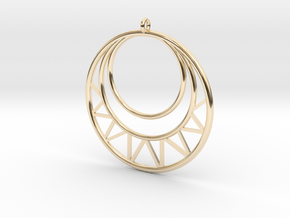 Circles Pendant in 14k Gold Plated Brass