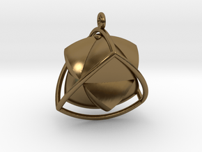 TETRAHEDRON STAR Earring Nº3 in Polished Bronze