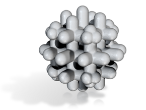 DRAW geo - sphere lattice in White Natural Versatile Plastic