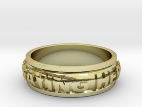 Your Name or saying here band in 18k Gold Plated Brass