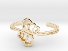 Wave Cuff Bracelet in 14k Gold Plated Brass