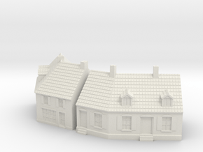 1:350 Cornerhouse 3-4 in White Natural Versatile Plastic