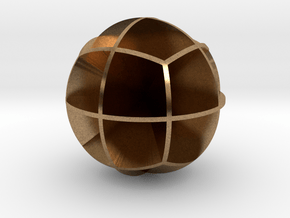 DRAW geo - sphere 24 cut outs in Natural Brass