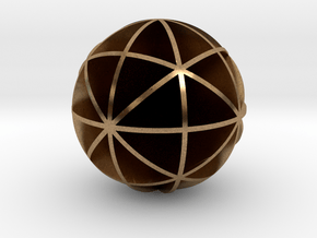 DRAW geo - sphere 48 cut outs in Natural Brass