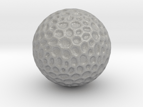 DRAW geo - sphere alien egg golf ball in Aluminum: Small