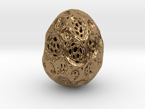 DRAW geo - alien egg 2 in Natural Brass: Small