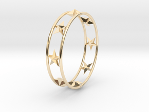 Ring Of Starline 14.1 mm Size 3 in 14k Gold Plated Brass