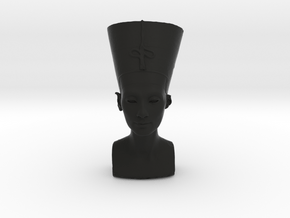 Original Egyptian Queen Nefertiti bust 3D scanned. in Black Natural Versatile Plastic