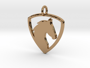 Horse Head V1 Pendant in Polished Brass