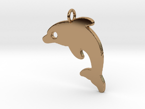 Dolphin V2 Pendant in Polished Brass