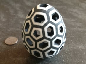 Mosaic Egg #1 in White Premium Versatile Plastic