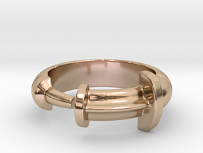 Syringe Ring in 14k Rose Gold Plated Brass
