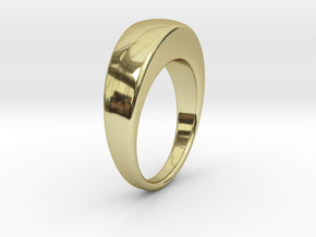 Ø19.51 Egg Ring/Ø0.768 inch in 18k Gold Plated Brass