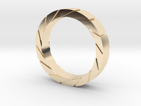 Aperture Ring in 14k Gold Plated Brass