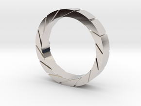 Aperture Ring in Rhodium Plated Brass